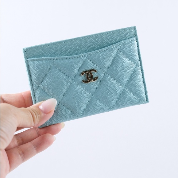 Chanel Quilted Card Holder - Light Blue - Picture 1 of 1